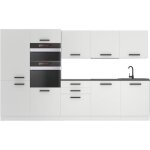 Belini cuisine equipee complete grace muebles de cuisine complets - 300 cm. avec plan de travail blanc ...