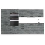 Belini cuisine equipee complete grace muebles de cuisine complets - 300 cm. avec plan de travail chne ...
