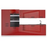 Belini cuisine equipee complete grace muebles de cuisine complets - 300 cm. avec plan de travail rouge ... Belini cuisine equipee complete grace muebles de cuisine complets - 300 cm. avec plan de travail rouge ...