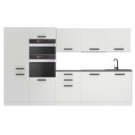 Belini cuisine equipee complete grace muebles de cuisine complets - 300 cm. sans plan de travail blanc ...