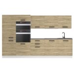 Belini cuisine equipee complete grace muebles de cuisine complets - 300 cm. sans plan de travail chne ...