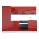 Belini cuisine equipee complete sandy meuble de cuisine complets - 240 cm. sans plan de travail rouge ... Belini cuisine equipee complete sandy meuble de cuisine complets - 240 cm. sans plan de travail rouge ...
