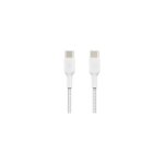 Belkin - cable - braided c - c 2. 0 1m wht - braided