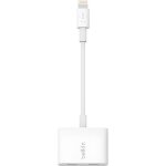 Cble de recharge audio - belkin - adaptateur lightning / lightning - 115 cm - blanc - recharge audio ...