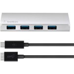 Hub usb 3. 0 - belkin - 4 ports - aluminium bross - cble usb - c - bureau