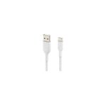 Belkin usb - a to usb - c cble braided 1m white