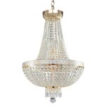 Lustre - bella grand - dor et cristal - 6 lumires - e14 - 61 cm de hauteur