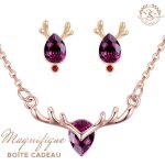 Belle parure en cristal autrichien baign�e dans lor. 2splendid. cadeau femme anniversaire st valentin. ...