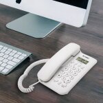 Belle tech téléphone fixe mural de bureau kx - t076 pour hôtel À la maison - blanc Belle tech téléphone fixe mural de bureau kx - t076 pour hôtel À la maison - blanc