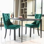 Bellemave lot de 2 chaises modernes - fauteuils de salle � manger en velours - effet capitonn� - bordure ...