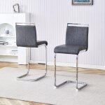 Bellemave lot de 2 tabourets de bar - chaise de cuisine - cuir pu - pieds en m�tal - pour plusieurs occasions ...
