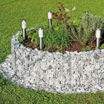 Bellissa parterre sur�lev� en gabion rond jardini�re en cage � pierre ronde - - diam�tre 146 - 126 cm ...
