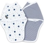 Bellochi lot de 2 couverture emmaillotage bebe lange demmaillotage 0 - 3 mois - coton doux et d�licat ...