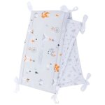 Bellochi tour de lit bb 180 x 30 cm - certifi - universel en coton souple pour un matelas 120 x 60 ...
