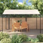 Belv�d�re pour jardin - ugm - chapiteau / tonnelle de jardin - auvent cr�me 4x3 m 180 g / m� tissu et ...