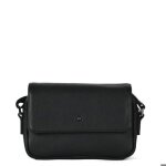 Bemon petite sacoche � rabat cuir pour homme noir gary 15 x 20 x 5 cm