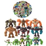 Ben 10 projecteur figurines jouets et 50 pices / paquet autocollants graffiti pour enfants