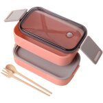 Bento boxlunch box avec 2 compartiment 1600ml avec fourchette cuillrebote  repas pour chauffage au ...