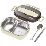 Bento lunch boxbote boite repas box enfant / adulte et couverts bote  repas et 2 compartimentsvert ...