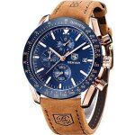 Benyar �tanche chronographe montres homme mode d�contract�e sangle de bande de cuir montre bracelet (marron ...