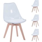 Benyled lot de 4 chaises de salle à manger chaises latérales en acrylique transparent avec coussin dassise ... Benyled lot de 4 chaises de salle à manger chaises latérales en acrylique transparent avec coussin dassise ...