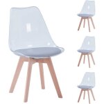 Benyled lot de 4 chaises de salle  manger chaises latrales en acrylique transparent avec coussin dassise ...