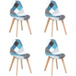 Benyled ensemble de 4 chaises de salle  manger chaises patchwork avec pieds en bois chaise scandinave ...