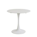 Benyled table de salle  manger ronde 80cm table de salle  manger avec bureau en mdf et pidestalblanc ...