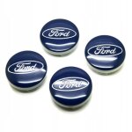 Beq - 4 x 54mm bleu ford logo enjoliveur centre de roue jante cache moyeu Beq - 4 x 54mm bleu ford logo enjoliveur centre de roue jante cache moyeu