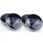 Beq - 4pcs centre de roue 54mm ford bleu cache moyeu logo embl�me enjoliveur