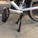 Bquille centrale rglable en aluminium pour vlo - universelle pour roues de 60  71 cm - noir