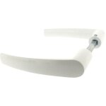 Bequille double carr de 6 aluminium blanc