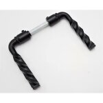 B�quille double torsadee 1 port�e fixation polybloc carr� inox 7mm x 110mm �poxy noire dubois industrie ...