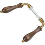 B�quille de porte double bois noyer - carr� 7 mm - poire - dubois ind