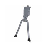 B�quille v�lo - p2r - double centrale - r�glable - aluminium argent� 24 - 28