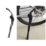Bequille velo laterale renforcee reglable noir 22 / 29 double fixation