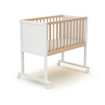At4 - berceau en bois nido 40 x 80 cm blanc et h�tre verni - taille unique