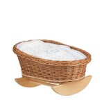 Berceau à bascule en bois pour poupée - marron - convient aux poupées jusquà 40cm Berceau à bascule en bois pour poupée - marron - convient aux poupées jusquà 40cm
