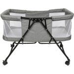 Berceau pour bb 0 - 36 mois lit bb pliable avec roulettes moustiquaire l92xl65xh106cm gris
