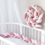 Berceau bumpers coussins nou lit bumpers lit doux noeud oreiller doux confortable 100% coton lit ensemble?1m ...