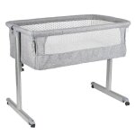 Berceau cododo lit bb avec roulettes et moustiquaire pour bb 0 - 36 mois 96 * 57 * 77cm gris