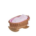 Berceau lit poupee berceau  bascule en bois avec un joli noeud dcoratif