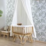 Childhome berceau en rotin avec matelas 90x50 cm rectangulaire