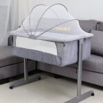 Berceau � roulettes - lit b�b� multifonctionnel domestique - hellgrau