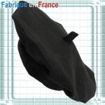 Beret basque noir - chapeau pour dguisement ou dfil de conscrits