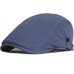 Bret en coton pour hommes et femmes - vintage - bleu marine - ajustable