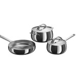 Berghoff home set de casseroles 5 pi�ces stellar steel acier inoxydable sans pfas ni ptfe tous feux dont ...