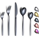 Ensemble de couverts - berglander - 30 pi�ces - acier inoxydable - plaqu� titane noir - service 6 personnes ...