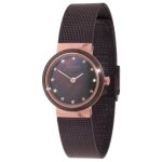 Montre femme - bering 10725 - 262 - quartz - bracelet acier marron - cadran marron
