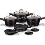 Berlinger haus batterie de cuisine 10 pcs noir rose collection